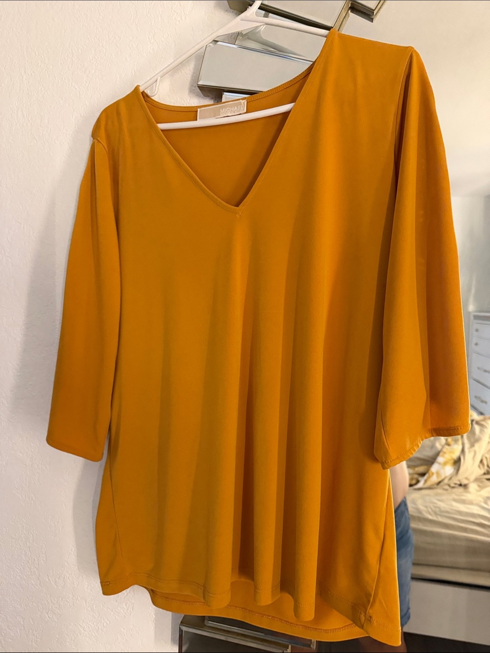 Michael Kors Mustard V-Neck Tunic
